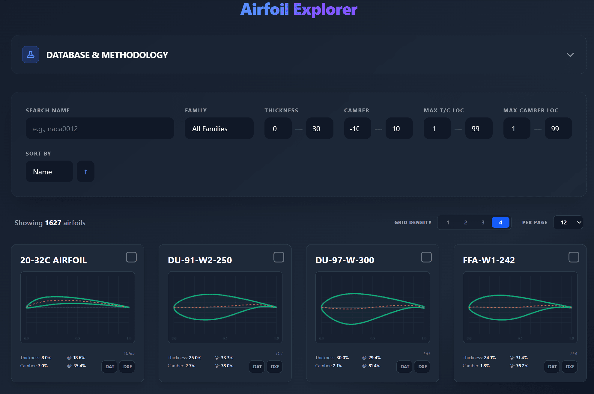 Airfoil Search Preview